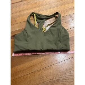 Green Fabletics max impact sports bra S fair